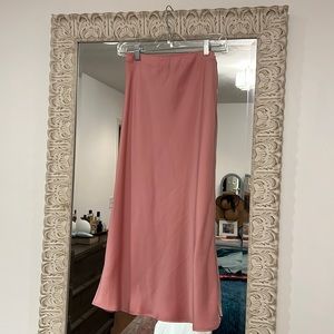 Pink midi skirt